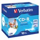 CDR VERBATIM 52X 700MB80MIN INKJET PRINTABLE WHITE SURFACE JEWEL CASE