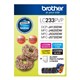 CART IJ BROTHER LC233PVP BLACKCMY VALUE PACK  PHOTO PAPER PK40