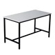 TABLE BAR HEIGHT 1800WX900DX1050HMM BLACK FRAME NATURAL WHITE TOP