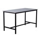 TABLE BAR HEIGHT 1800WX900DX1050HMM BLACK FRAME GREY TOP