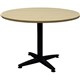 TABLE ROUND RAPID SPAN 900DIAX730HMM BLACK 4 STAR BASE NATURAL OAK TOP