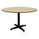 TABLE ROUND RAPID SPAN 1200DIAX730HMM BLACK 4 STAR BASE NATURAL OAK TOP