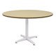 TABLE ROUND RAPID SPAN 1200DIAX730HMM WHITE 4 STAR BASE NATURAL OAK TOP