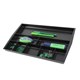 DRAWER ITALPLAST I70GR GREENR TIDY BLACK 8 COMPARTMENT