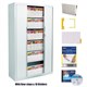 TAMBOUR CABINET AVERY 1980HX1200WX500DMM 5 SHELVES OYSTER GREY WITH KIT