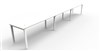 DESK RAPID INFINITY SINGLE SIDED 1200X700MM PROFILE LEG NO SCREEN 3 PERSON NATURAL WHITE