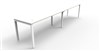 DESK RAPID INFINITY SINGLE SIDED 1500X700MM PROFILE LEG NO SCREEN 2 PERSON NATURAL WHITE