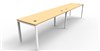 DESK RAPID INFINITY SINGLE SIDED 1500X700MM PROFILE LEG NO SCREEN 2 PERSON BEECH