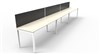 DESK RAPID INFINITY SINGLE SIDED 1200X700MM PROFILE LEG WITH SCREEN 3 PERSON NATURAL WHITE