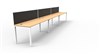 DESK RAPID INFINITY SINGLE SIDED 1800X700MM PROFILE LEG WITH SCREEN 3 PERSON BEECH