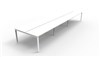 DESK RAPID INFINITY DOUBLE SIDED 1500X700MM PROFILE LEG NO SCREEN 6 PERSON NATURAL WHITE
