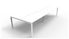 DESK RAPID INFINITY DOUBLE SIDED 1800X700MM PROFILE LEG NO SCREEN 4 PERSON NATURAL WHITE