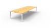 DESK RAPID INFINITY DOUBLE SIDED 1800X700MM PROFILE LEG NO SCREEN 4 PERSON BEECH