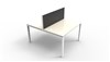 DESK RAPID INFINITY DOUBLE SIDED 1200X700MM PROFILE LEG WITH SCREEN 2 PERSON NATURAL WHITE