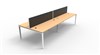 DESK RAPID INFINITY DOUBLE SIDED 1200X700MM PROFILE LEG WITH SCREEN 4 PERSON BEECH