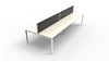 DESK RAPID INFINITY DOUBLE SIDED 1800X700MM PROFILE LEG WITH SCREEN 4 PERSON NATURAL WHITE