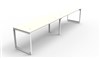 DESK RAPID INFINITY SINGLE SIDED 1200X700MM LOOP LEG NO SCREEN 2 PERSON NATURAL WHITE