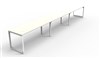 DESK RAPID INFINITY SINGLE SIDED 1500X700MM LOOP LEG NO SCREEN 3 PERSON NATURAL WHITE
