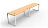 DESK RAPID INFINITY SINGLE SIDED 1800X700MM LOOP LEG NO SCREEN 2 PERSON BEECH