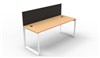 DESK RAPID INFINITY SINGLE SIDED 1200X700MM LOOP LEG WITH SCREEN 1 PERSON BEECH