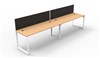 DESK RAPID INFINITY SINGLE SIDED 1500X700MM LOOP LEG WITH SCREEN 2 PERSON BEECH