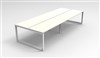 DESK RAPID INFINITY DOUBLE SIDED 1200X700MM LOOP LEG NO SCREEN 4 PERSON NATURAL WHITE