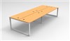 DESK RAPID INFINITY DOUBLE SIDED 1500X700MM LOOP LEG NO SCREEN 4 PERSON BEECH