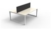 DESK RAPID INFINITY DOUBLE SIDED 1800X700MM LOOP LEG WITH SCREEN 2 PERSON NATURAL WHITE