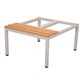 BENCH SEAT AND STAND GO 610WX700DX350HMM SILVER FRAME LIGHT OAK MOD WOOD SLATS