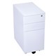 MOBILE PEDESTAL RAPIDLINE SLIMLINE 300WX472DX610HMM 2 BOX DRAWERS 1 FILE DRAWER WHITE