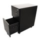 MOBILE PEDESTAL RAPIDLINE SLIMLINE 300WX472DX610HMM 2 BOX DRAWERS 1 FILE DRAWER BLACK