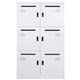 LOCKER UNIT GO 800WX486DX1345HMM 6 COMPARTMENT LOCKABLE WHITE