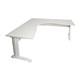 CORNER WORKSTATION RAPID SPAN 1800WX1200WX700DMM WHITE LEGS NATURAL WHITE TOP METAL MODESTY PANEL