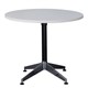 TABLE ROUND RAPID TYPHOON 900DIAX750HMM BLACKCHROME FRAME NATURAL WHITE TOP