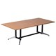 BOARDROOM TABLE RAPID TYPHOON 1800WX900DX750HMM RECTANGULAR DUAL POST BLACK FRAME BEECH TOP