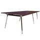 BOARDROOM TABLE RAPID AIR 2400WX1200DX750HMM SINGLE STAGE POLISHED ALUMINIUM BASE CHERRY TOP