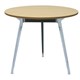 TABLE ROUND RAPID AIR 900DIAX730HMM CHROMEBLACK BASE NATURAL OAK TOP