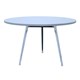 TABLE ROUND RAPID AIR 1200DIAX730HMM CHROMEBLACK BASE NATURAL WHITE TOP