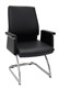 CHAIR VISITORS PELLE MEDIUM BACK BLACK PU SLEIGH BASE