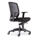 CHAIR HARTLEY TASK MED BACK WITH ARMS BLACK MESH BLACK FABRIC SEAT