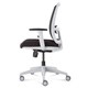 CHAIR TASK LUMINOUS WHITEGREY FRAME HIGH MESH BACK BLACK FABRIC WITH ARMS