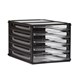 MULTI DRAWER ESSELTE 49775 5 SMALL DRAWERS BLACKCLEAR