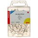 PINS PUSH ESSELTE CLEAR PK50