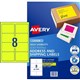 LABEL AVERY FLUORO LASER L7165FY 991X677MM YELLOW 8SHEET