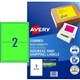 LABEL AVERY FLUORO LASER L7168FG 1996X1435MM GREEN 2SHEET