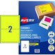 LABEL AVERY FLUORO LASER L7168FY 1996X1435MM YELLOW 2SHEET
