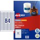 LABEL AVERY LASER L7656 MEDIA 32MM SLIDE 46X1111MM WHITE 84SHEET