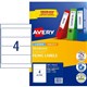LABEL AVERY LASER L7171 FILING LEVER ARCH 200X60MM WHITE 4SHEET