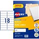 LABEL AVERY LASER L7172 FILING RING BINDER 100X30MM WHITE 18SHEET
