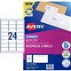 LABEL AVERY LASER L7159 MAILING ADDRESS 64X338MM WHITE 24SHEET